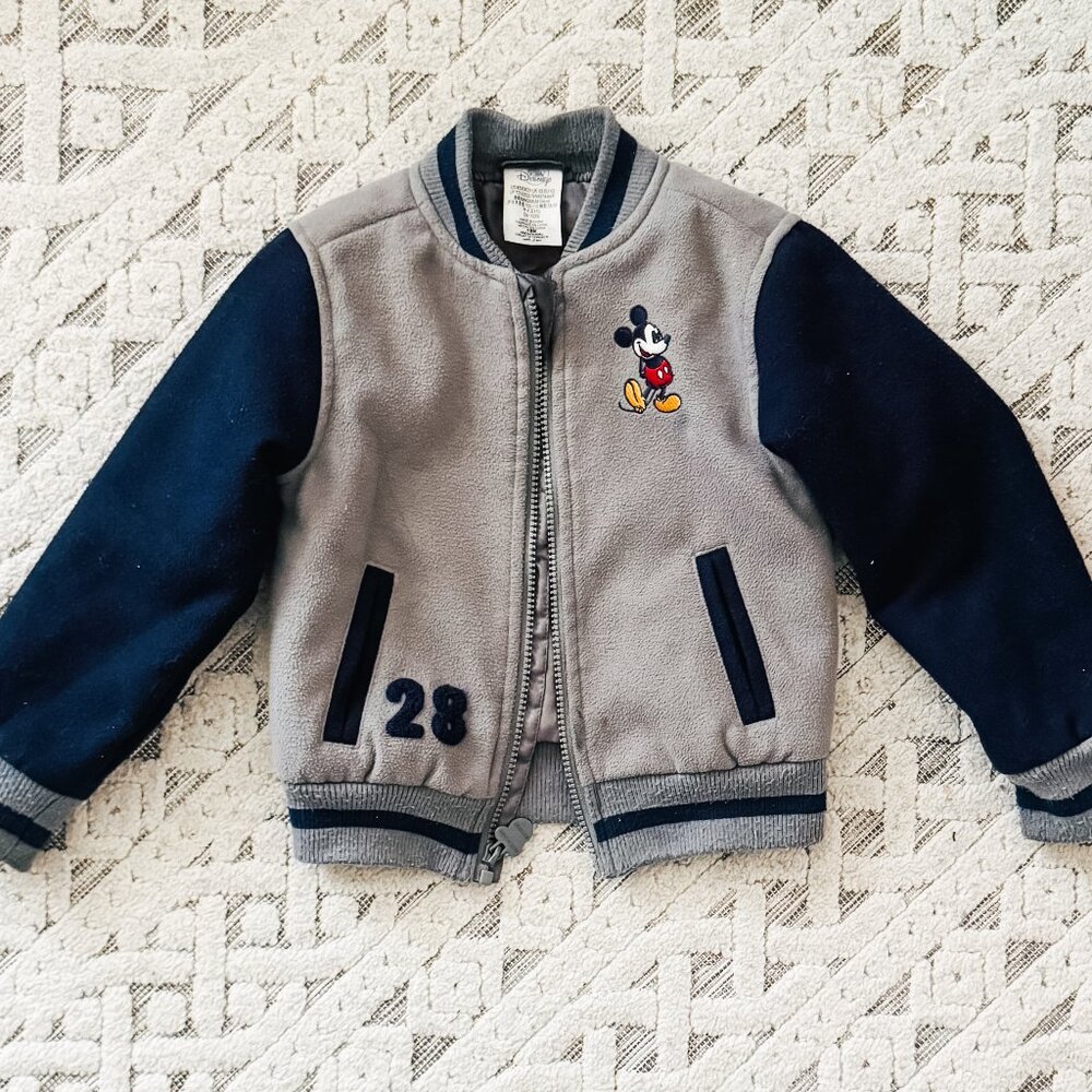 Disney Mickey Mouse Varsity Jacket, Boys size XS